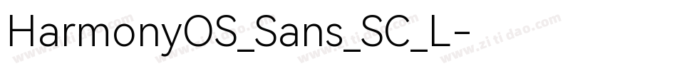 HarmonyOS_Sans_SC_L字体转换