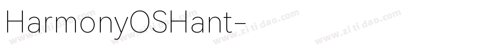 HarmonyOSHant字体转换