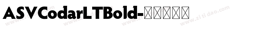 ASVCodarLTBold字体转换