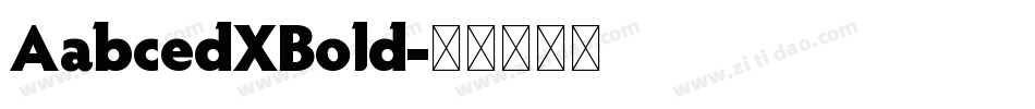 AabcedXBold字体转换