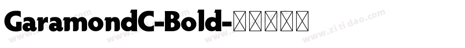 GaramondC-Bold字体转换
