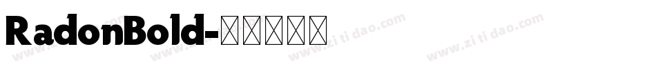 RadonBold字体转换