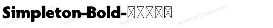 Simpleton-Bold字体转换