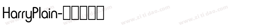 HarryPlain字体转换