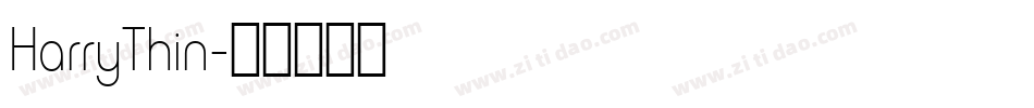 HarryThin字体转换