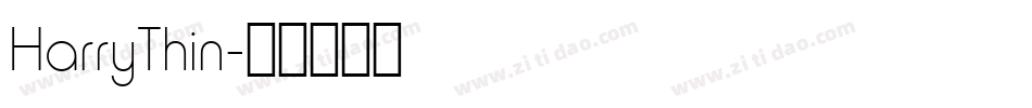 HarryThin字体转换