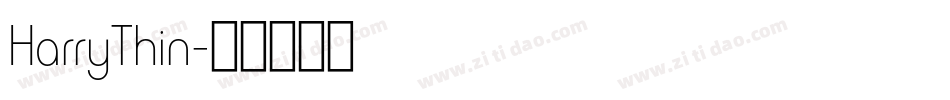 HarryThin字体转换