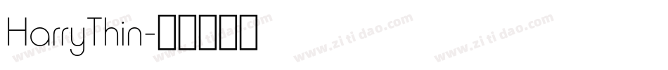 HarryThin字体转换