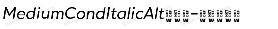MediumCondItalicAlt手机版字体转换