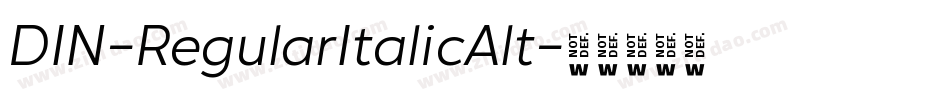 DIN-RegularItalicAlt字体转换