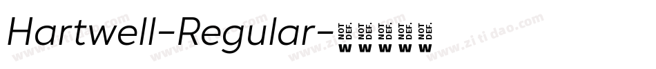 Hartwell-Regular字体转换