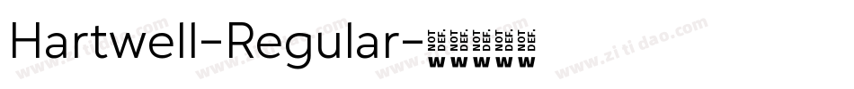 Hartwell-Regular字体转换