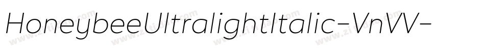 HoneybeeUltralightItalic-VnVV字体转换