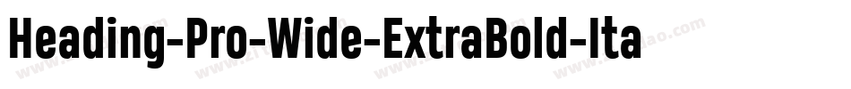 Heading-Pro-Wide-ExtraBold-Italic-trial字体转换