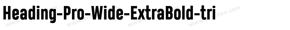 Heading-Pro-Wide-ExtraBold-trial字体转换