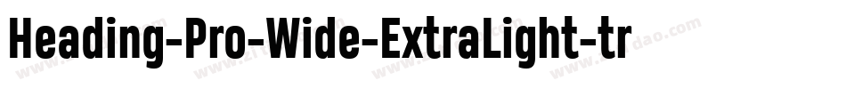 Heading-Pro-Wide-ExtraLight-trial字体转换