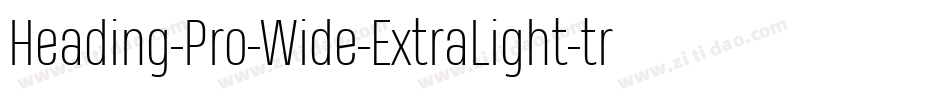 Heading-Pro-Wide-ExtraLight-trial字体转换