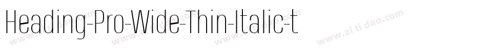 Heading-Pro-Wide-Thin-Italic-trial字体转换