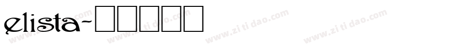 elista字体转换
