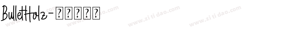 BulletHolz字体转换