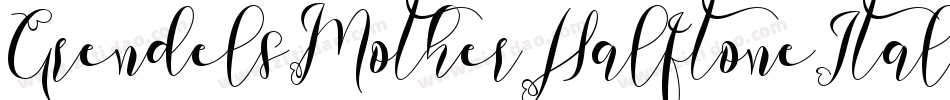 GrendelsMotherHalftoneItal-GVeq字体转换
