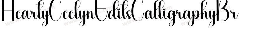 HeartyGeelynEditsCalligraphyBrush2-yxeY字体转换