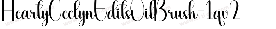 HeartyGeelynEditsOilBrush-1qv2字体转换