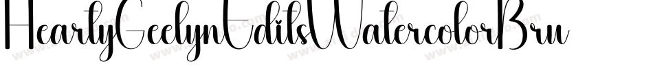 HeartyGeelynEditsWatercolorBrush-RLjA字体转换