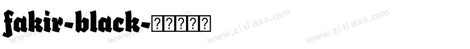 fakir-black字体转换