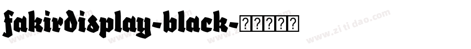 fakirdisplay-black字体转换