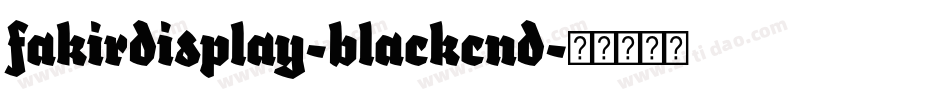 fakirdisplay-blackcnd字体转换