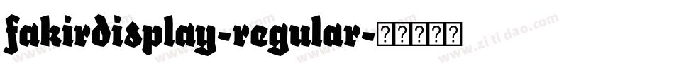 fakirdisplay-regular字体转换