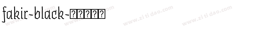 fakir-black字体转换