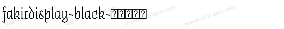 fakirdisplay-black字体转换