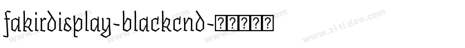 fakirdisplay-blackcnd字体转换