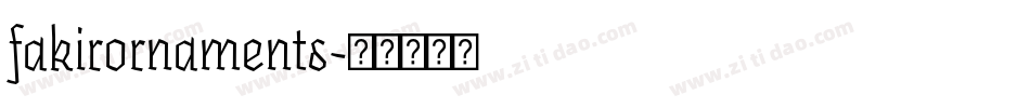 fakirornaments字体转换