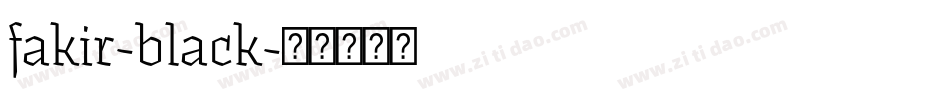 fakir-black字体转换