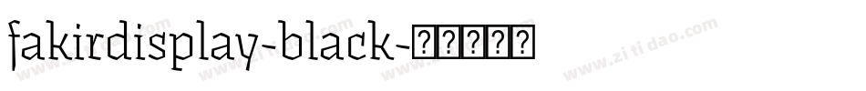 fakirdisplay-black字体转换
