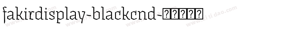 fakirdisplay-blackcnd字体转换