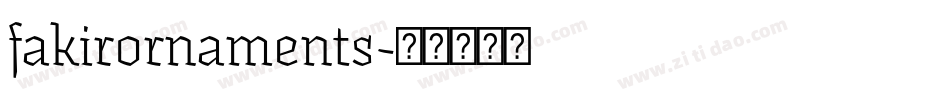 fakirornaments字体转换