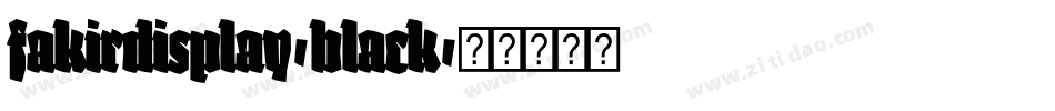 fakirdisplay-black字体转换