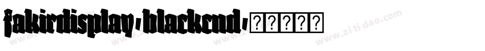 fakirdisplay-blackcnd字体转换
