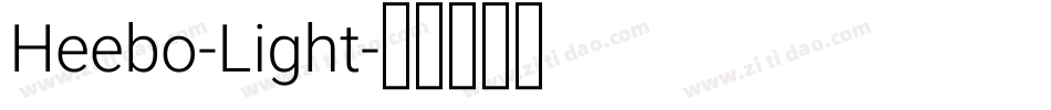 Heebo-Light字体转换