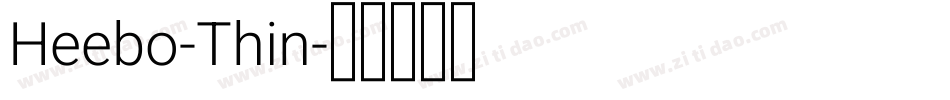 Heebo-Thin字体转换