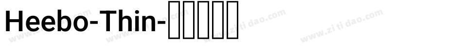 Heebo-Thin字体转换