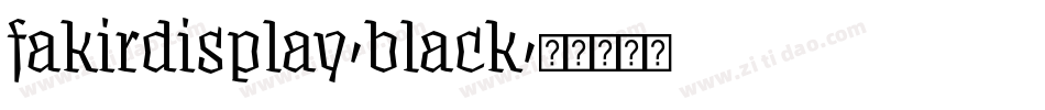 fakirdisplay-black字体转换