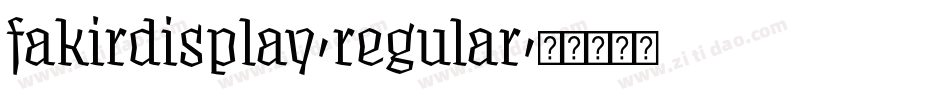 fakirdisplay-regular字体转换