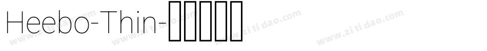 Heebo-Thin字体转换