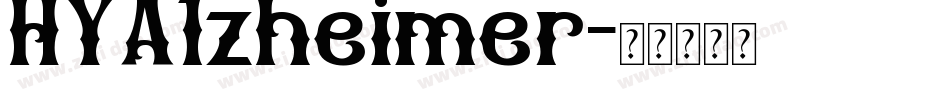 HYA1zheimer字体转换