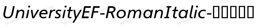 UniversityEF-RomanItalic字体转换